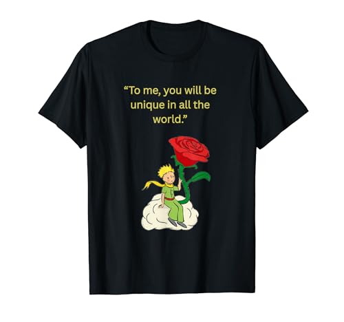 The Little Prince T-shirt with the words of roses | T-shirt for book lovers