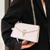 Crocodile Patterned Chain Women's Bag, Trendy Korean Version, Single Shoulder Crossbody Women's Bag, Small Square Bag