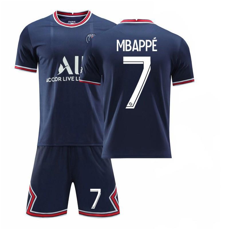 21-22 Paris Home Court 30 7 Mbappe No. 10 Neymar 4 Football Jersey Sportswear Set