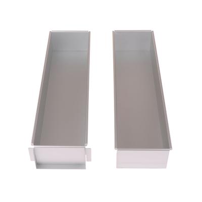 Professionelle Aluminiumlegierung Laib Brotform Langer Kuchen Tiramisu Pan Aktivitätsrand Langlebige flache Toastform Home