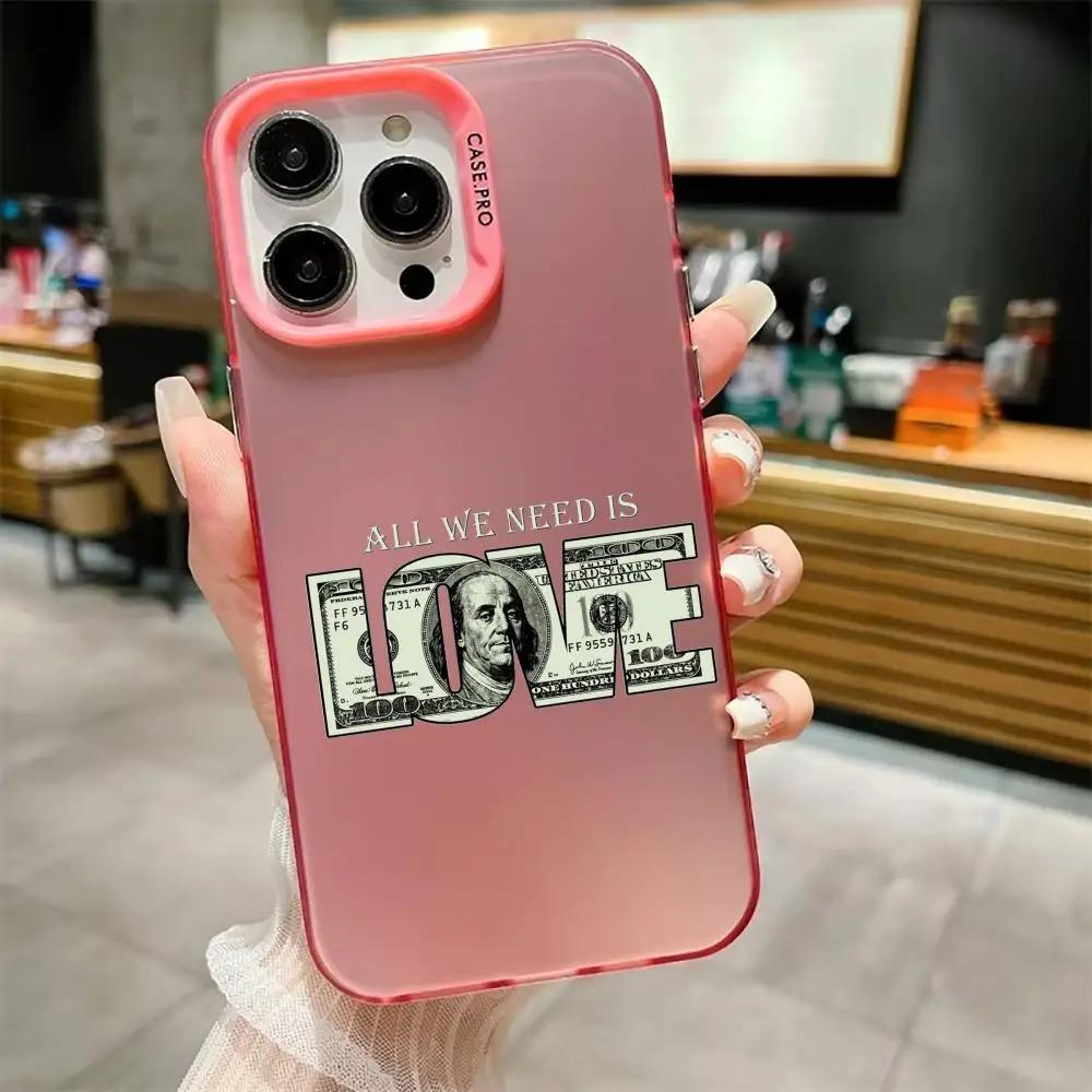 Coque de téléphone design créatif Argent Amour Convient pour iPhone 17 Air 16 Pro 15, 14, 13, 12, 11 Pro Max Plus Anti Chute et Anti Choc