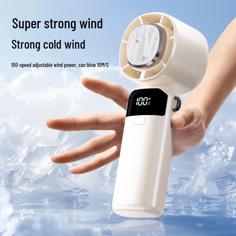 Portable Rechargeable Handheld Folding USB Fan with Ice Pack
