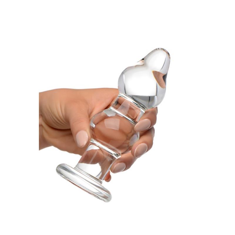 Glass Butt Plug,The Double Butt Plug, Crystal Butt Plug Vagina Ball,big Pyrex Glass Anal Dildo Bead