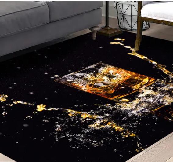Cheers Carpet Whiskey Glass Champagne Rug Alcohol Mat Spirits Runner Drink Art Wine Rug Beer Art Aqua Vitae Gift Drinking Room