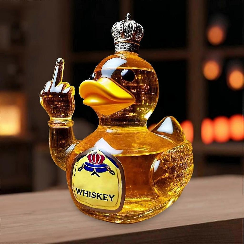 Anatra con Dito Medio Bottiglia Divertente Bottiglia di Whiskey Bottiglia Alcolica a Forma di Anatra Caraffa Anatra Divertente per