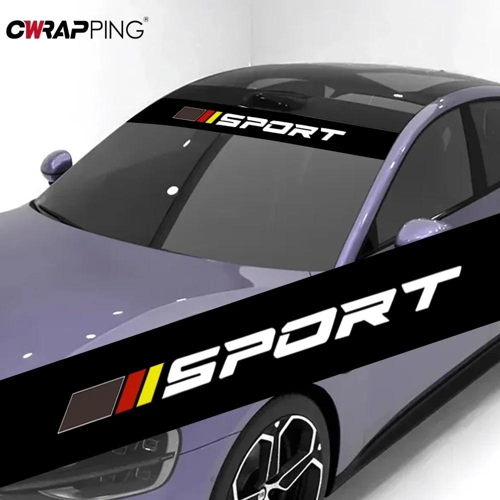 Car Front Windshield Decal Self-Adhesive UV Protective Anti-Scratch Durable Decorative Stickers for Car Personalized Accessories