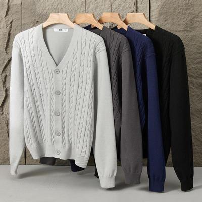 Herfst/Winter 2025 Heren Casual Koreaanse Stijl V-hals Vest Trui
