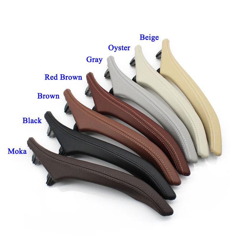 3PCS Left Right Door Handle Assembly Set Leather Door Pull Handle Replacement Trim For BMW 5 Series F10 F11 520 523 525 528