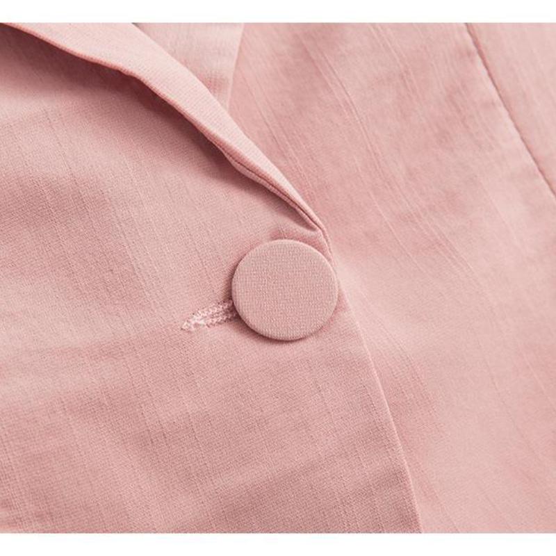 Jaqueta blazer casual colorida elegante para mulheres, casaco fino de manga 3/4 recém-chegado de primavera