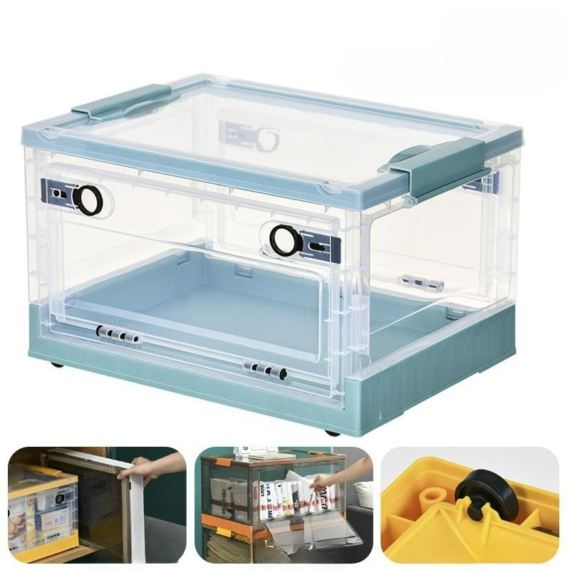 Book Storage Box Foldable Student Book Box Dormitory Book Sorting Box Transparent Household Storage Book Box