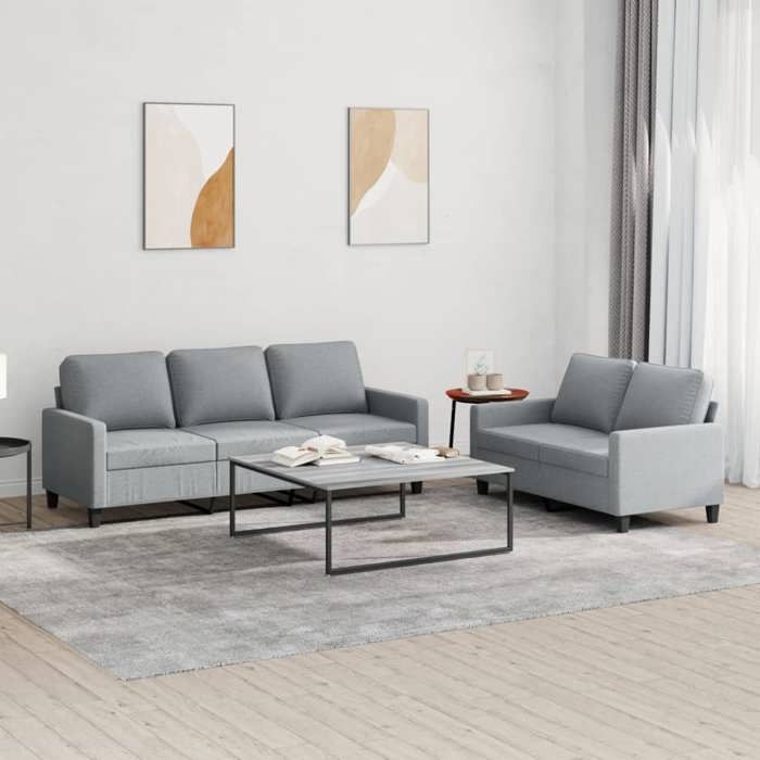 VidaXL Ensemble de Canapés avec Coussins 2 pcs, Canapés avec Accoudoirs et Dossier, Ensemble de Meubles, Mobilier de Salle 3201460