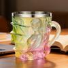 Kreative Kaffeetasse in Buchform aus farbigem Glas