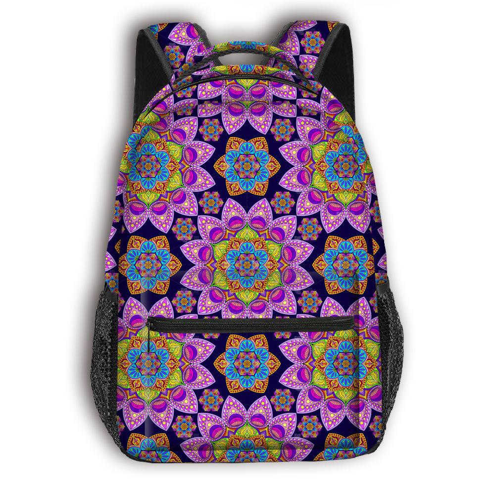 Cartoon Kpop Youthful School Bags Unisex Ethnic Style Travel Bags 3D Print Oxford Waterproof Notebook Shoulder Backpacks