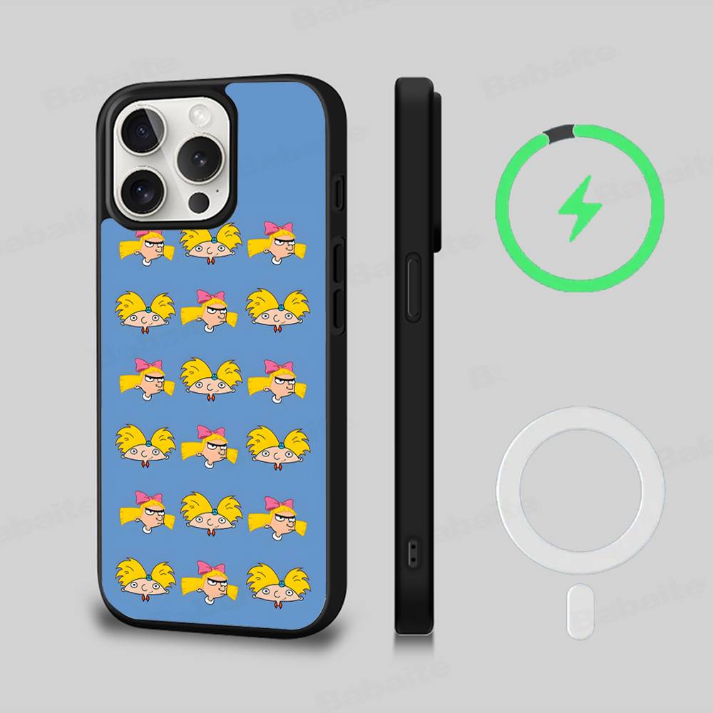 Geometric Bauhaus Art Magnetic Wireless Phone Case For IPhone 17 16 15 14 13 12 11 Pro Max For Magsafe Cover