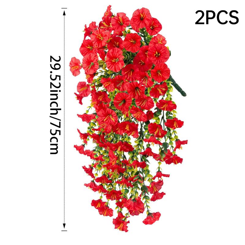 Lebensechte Künstliche Prunkwinde & Eukalyptus Hängedekoration Wasserdicht für Innen- und Außenbereich Perfekt für Zuhause Garten Party