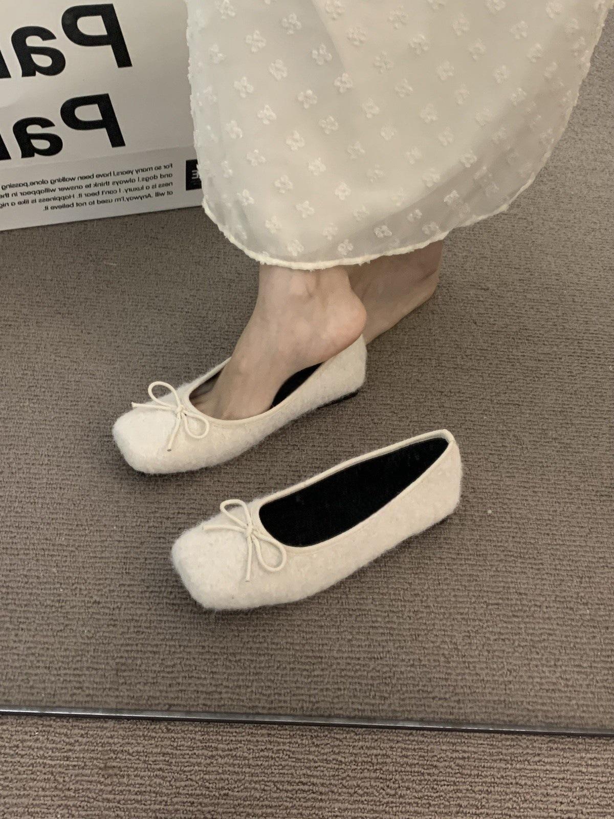 

Бархатные туфли на плоской подошве, нежные туфли бабушки, женские осенне-зимние, сказочные, мягкие, с юбкой-бантом, бархатные туфли-бобы 40