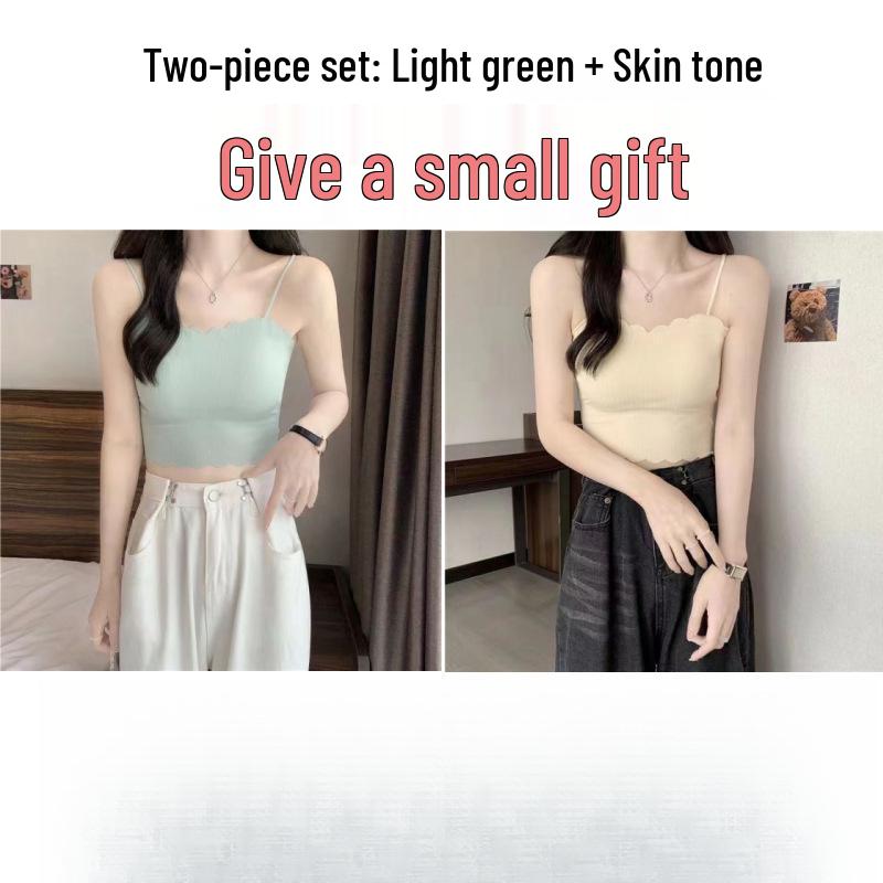 Trägerloses Camisole aus Eis-Seide: Gepolstert, Ohne Bügel, Dünner Stil für Schülerinnen - Perfekte Sommer-Unterwäsche oder Oberbekleidung