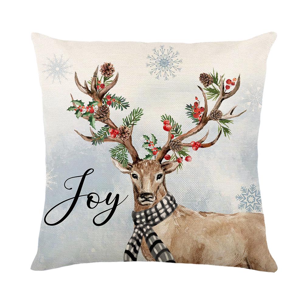 Christmas Reindeer & Snowflake Pillowcase for Home Decoration