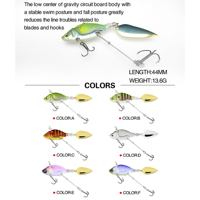 1 pièces métal VIB 11G/5CM leurre de pêche Vibration cuillère Spinner leurre manivelle basse artificiel dur appât cigale VIB attirail  18