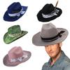 Vintage Cowboy Hat Music Festival Party Hat Masquerade Accessories Fedora Cap