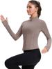 Autumn Slim-Fit Stand-Collar Yoga Jacket, Zip-Up Long-Sleeved Fitness Top