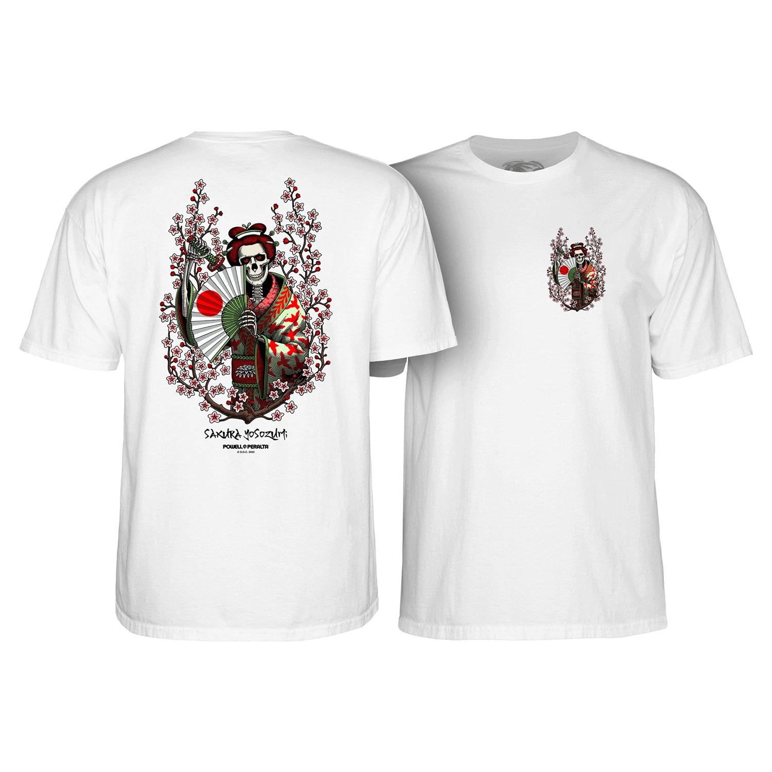 Powell Peralta Skateboard Shirt Sakura Yosozumi White S