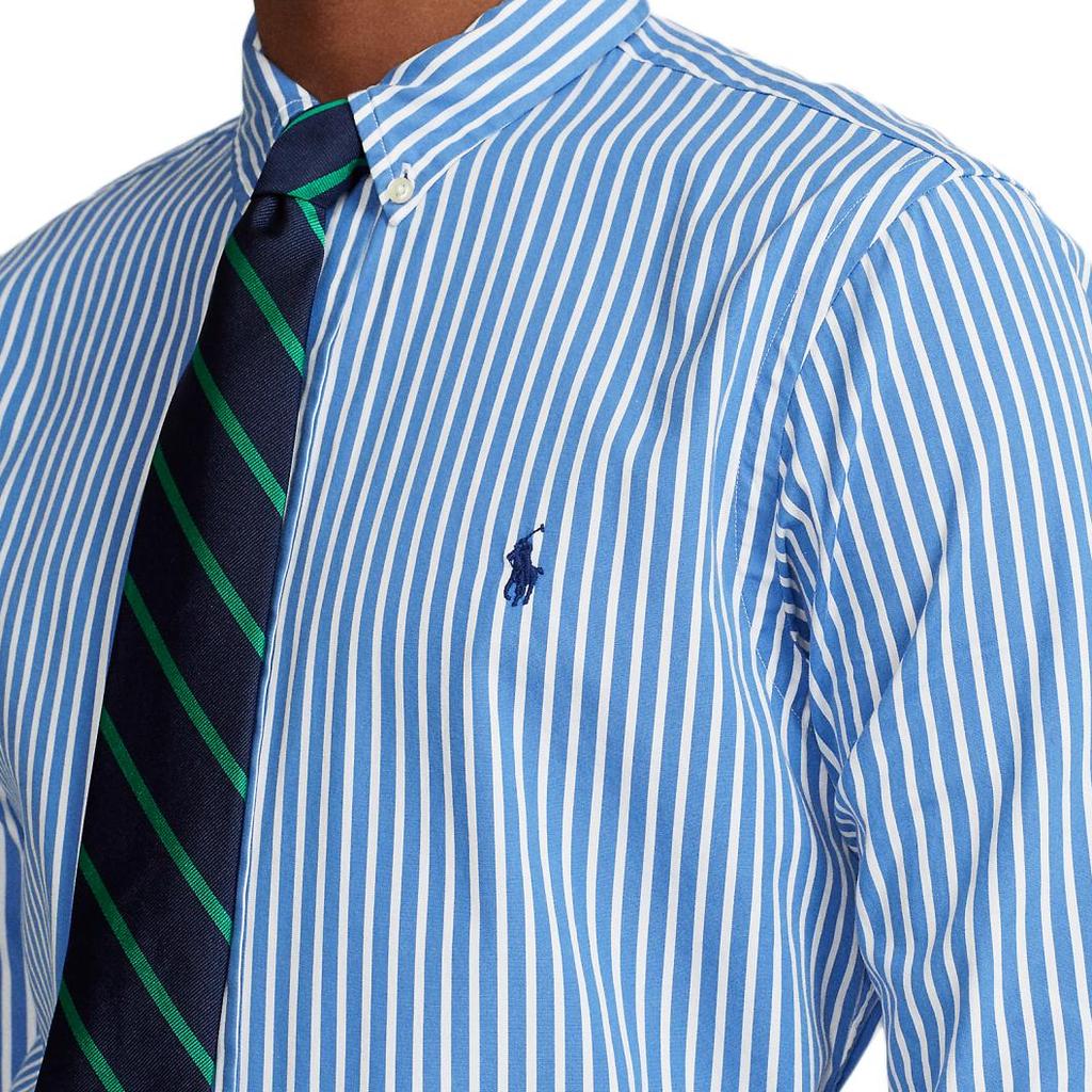 Polo Ralph Lauren Striped Poplin Slim Fit Long Sleeve Shirt Men Shirts Blue MNPOWOV16821246-400