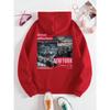 New York Dream City Printed Hoodies Casual Fashion Women Pullover Warm Pocket Sweatshirt Oversize Street Clothes