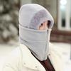 Winter Unisex Windproof Cycling Neck Gaiter With Zipper Design Integrated Cap Thermal Liner for Bike Riding Skiing Motocycle