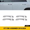 For 4Runner 2010-2024 Chrome Exterior Door Handle Cover Trims W/Smart Key Holes