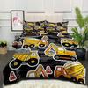 Construction Vehicle Kids' Bedding Set - Plush Quilt Cover 3-piece Set