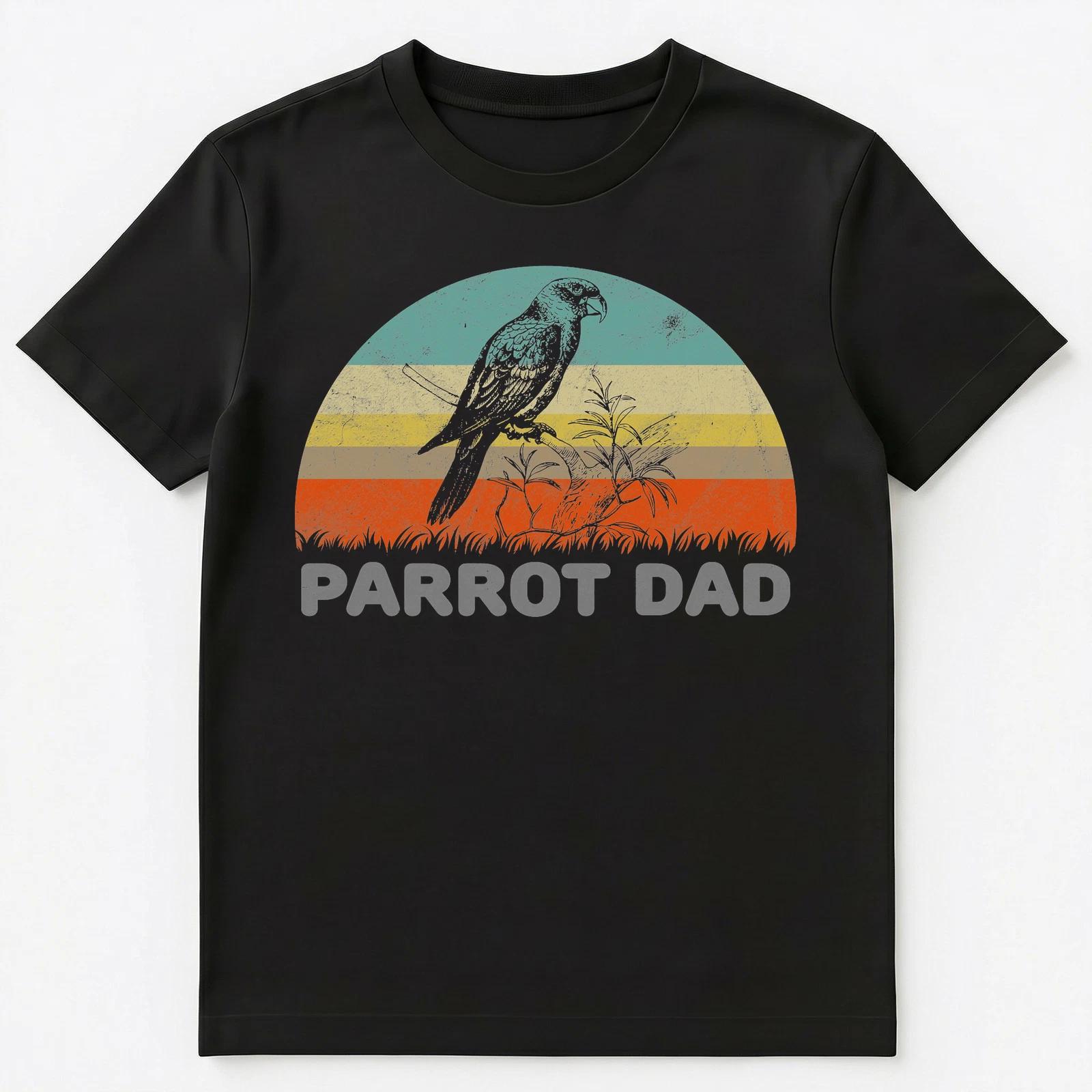 

Parrot Dad Retro Style T Shirt Gift For A Parrot Lover Unisex T-Shirt 3XL