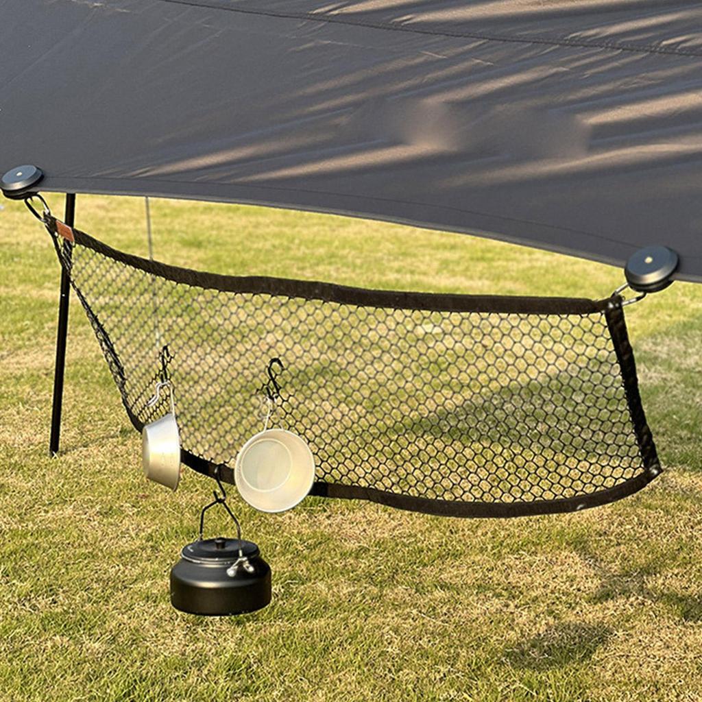 Drying Net Camping Foldable Mesh Pouch Camping Dry Net For Home Picnic BBQ Tableware Dishes Food Fruit Tent