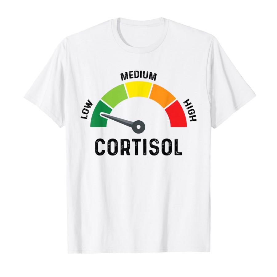 Low Cortisol Levels V Meme Tshirt For Unisex Women T Shirts Short Sleeve Tops P803