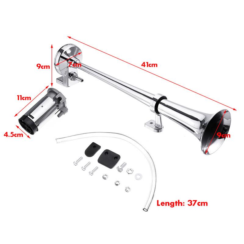 12V Car Horn Van Single Horn Truck For 178DB Train Marine Aviation Compressor Kit + Wire Good Sound Horn Without Vibration Kit