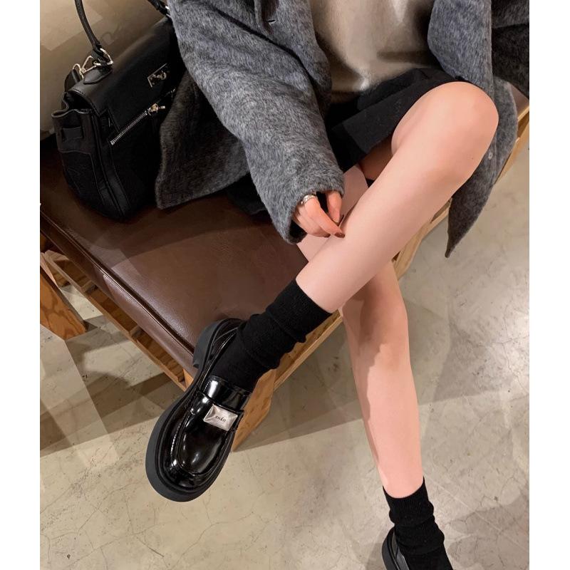 Su Yin Schuhe College-Stil Rindsleder dicksohlige Ein-Pedal Lazy Damen kleine Lederschuhe