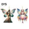 Automobile Pendant 2D Acrylic Colorful Butterflies Fairy Charm Car Decoration Car Rearview Mirror Hanging Ornament