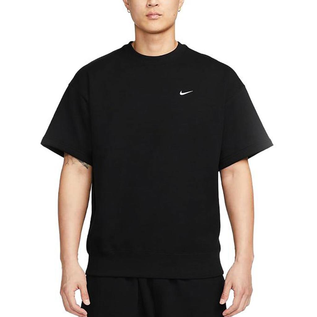 Nike Logo-Print Rundhals Casual Kurzarm T-Shirt Herren Tops Schwarz DX0881-010
