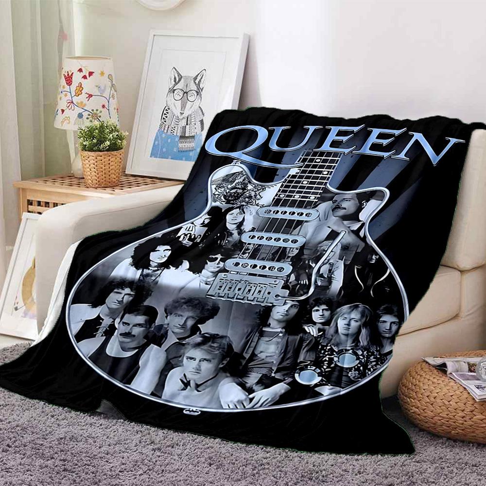 1pc Queen Band Flannel Blanket, Soft Skin Friendly with Digital Printing, Various Sizes Available for Family, Friends, Birthday