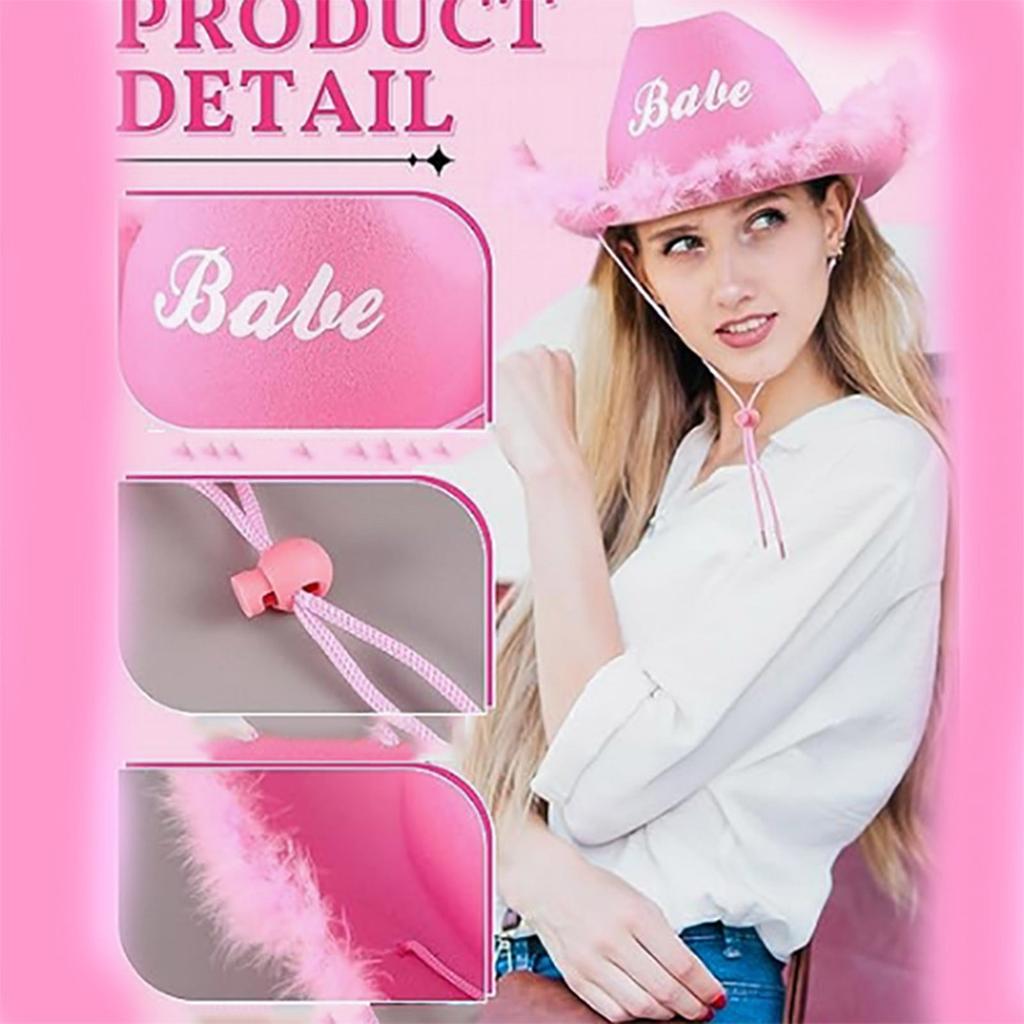 Wide Brim Cowboy Hat for Bride Role Play Costume Cowgirl Hat Wedding Party Props Bachelorette Party Head Accessories