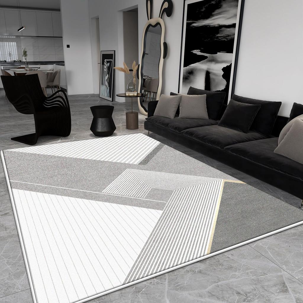 Gray Simple Large Carpet for Living Room Decoration Home 140x200 Washable Non-slip Rug Kitchen Balcony Fluffy Floor Mats Gift IG