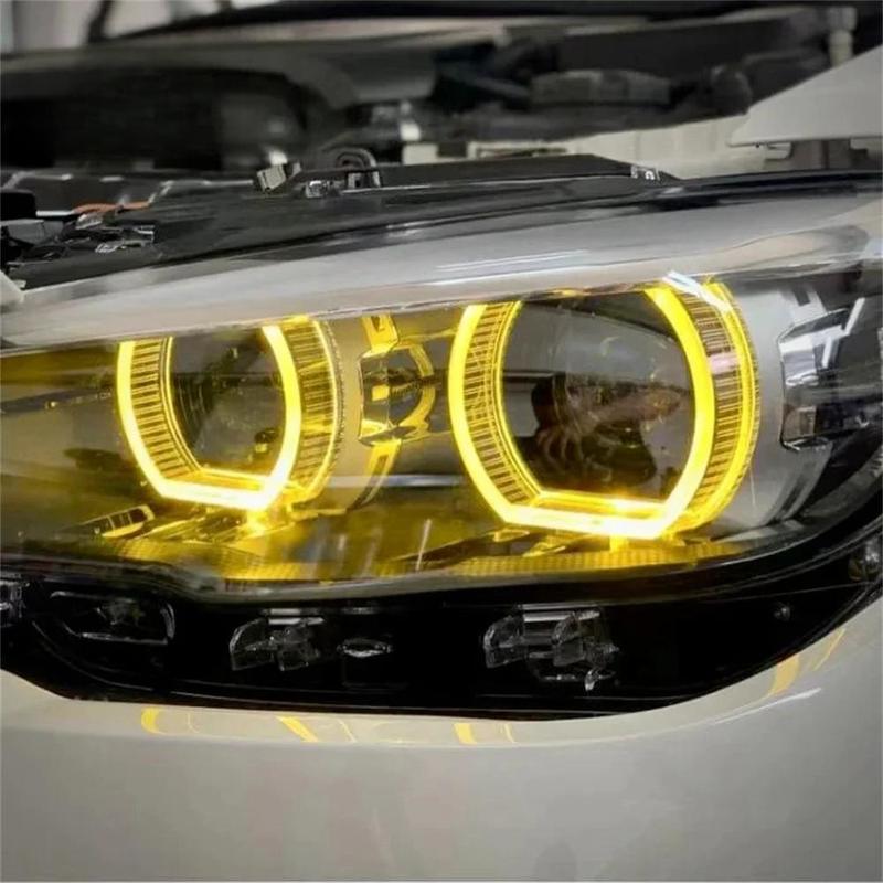 Yellow Angel Eyes DRL Boards For 2016 2017 2018 BMW 1 series F20 F21 LCI LED Headlight Daytime Running Light 63117428425