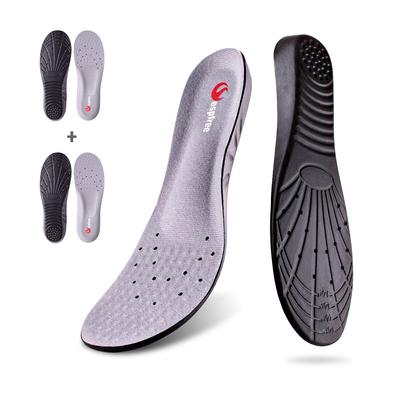 4 Sports Soft Cushioned Latex 3D Adjustable 3 Sizes Available [2 Pairs, Pieces] Insoles, Support, Ultra-Lightweight, Insoles, Design, Breathable,