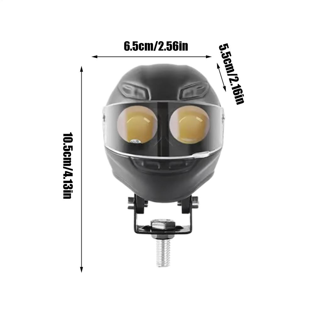 1pc Helmet-shape Motorcycle Fog Light Helmet-Style LED Motorcycle Auxiliary Light 12V-80V 3000-6500K Motorbike Driving Spotlight