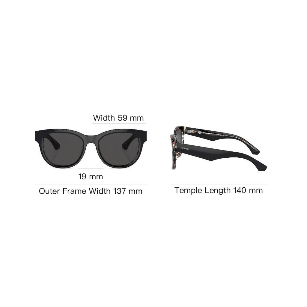Burberry Square Sunglasses With Logo Women sunglasses Black BE4432U412187