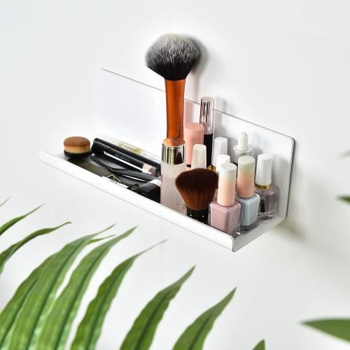 Toski Bath Rack, Set of 2, Strong Magnetic, Kitchen, Bathroom, Bathroom Sink, Rust-Resistant Acrylic, Magnetic Storage, Wall-Mounted, Approx. W30 x D1