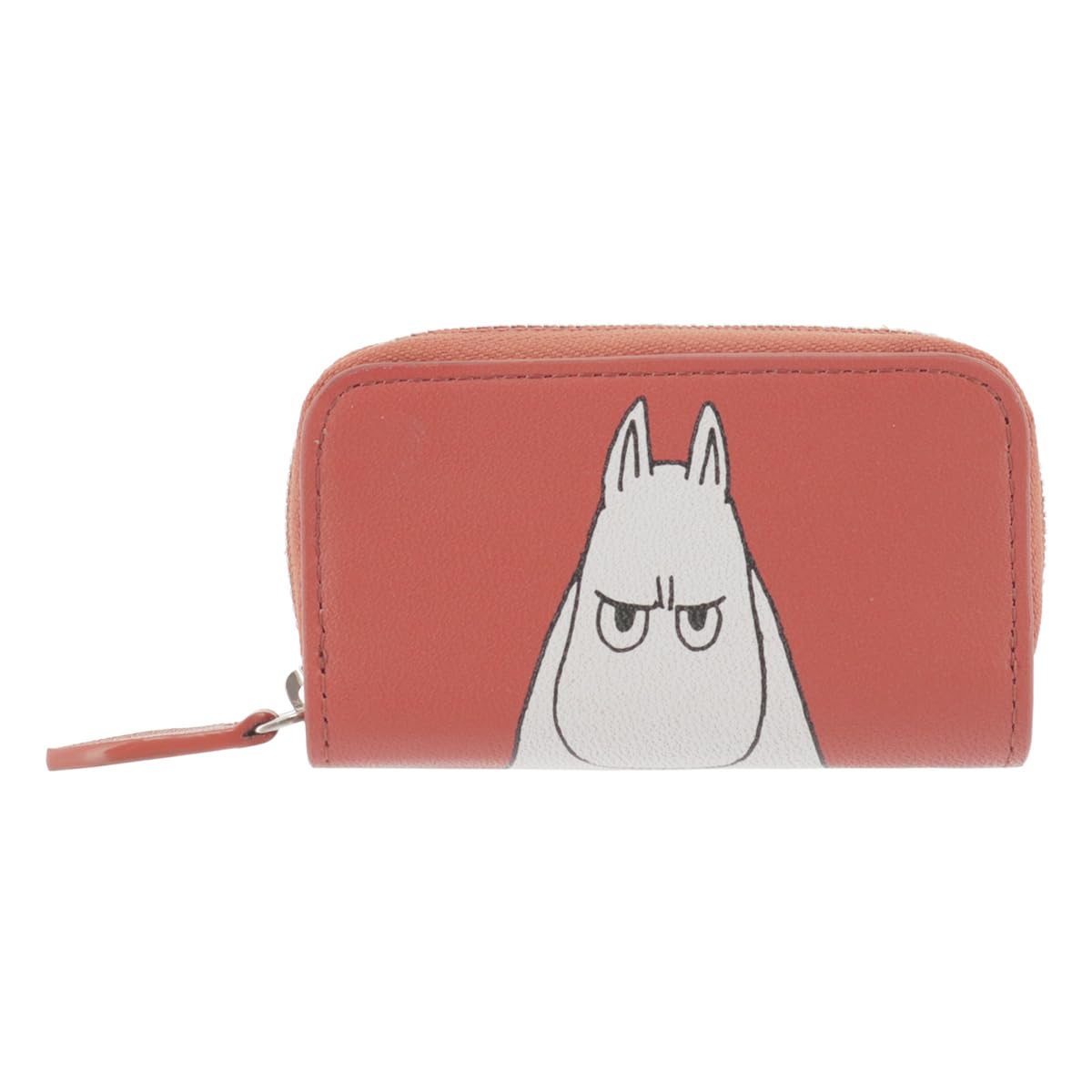 

[Moomin] Key Case Round Zipper Ladies 30007 Cowhide Genuine Leather Smart Key [50] (Angry Face)