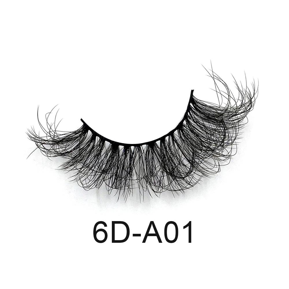 Fluffy 12MM-20MM Handmade Faux Mink 3D Strip Eye Lashes Vendors Private Label Vegan Custom Logo