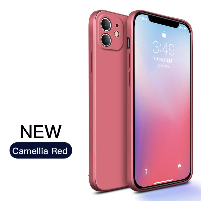New   Square Liquid Silicone Soft Case For iPhone 11 Pro X XR XS Max 7 8 6 6s Plus SE 2  12 Mini Phone Cover