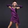 Women Latin Dance Costumes Adult Fringe Sequin Dress Professional Sumba Dancing Dresses Tassels for Girls High Quality Dancewear